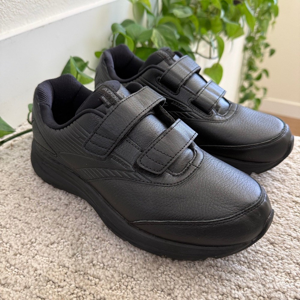 Brooks Addiction Walker V-Strap 2 Leather SNEAKERS Women‎ 10 2E WIDE COMFORT